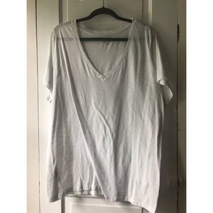 White Ava & Viv V-Neck 3X Tee